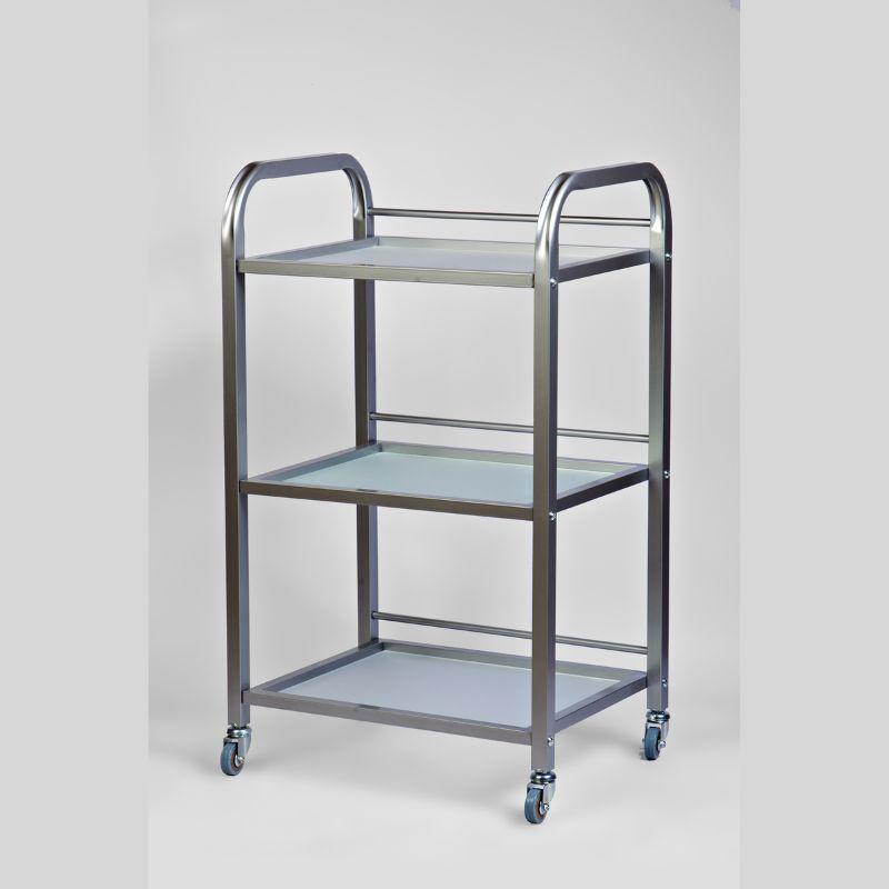 Столик-візок інструментальний з скляними поличками 920х550х400